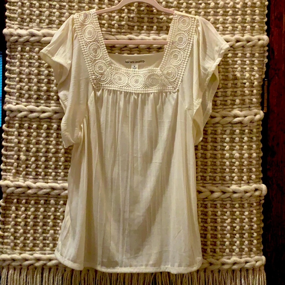 Off white/cream color short sleeve shirt